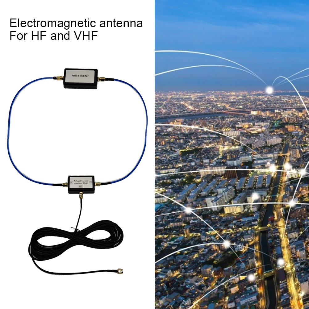 Booster Splitter Home Tv Equipments YouLoop Magnetic Antenna Portable Passive for Loop with T-Shaped BALUN for HF VHF