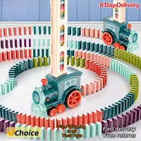 Domino Mini Train Fun Automatic Placement Building Block Children's Electric Puzzle Toy Car