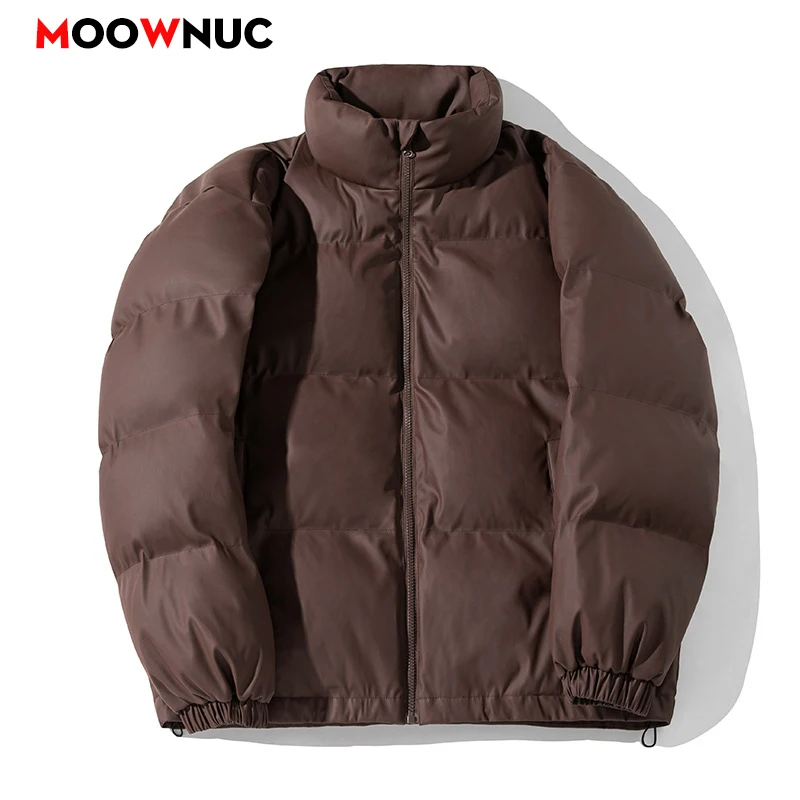 

Coat Male Men's Fashion Windbreaker Winter Parka Streetwear Jacket Autumn Overcoat Windproof Casual Warm Hombre PU Outdoors