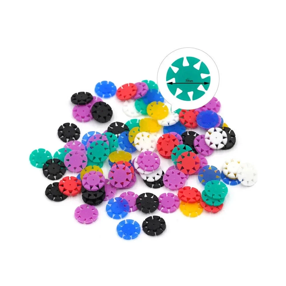 100 Pcs Root Canal Files Stopper Disinfection Marking Circle Dental Mark Ring Counting Rubber Stopper