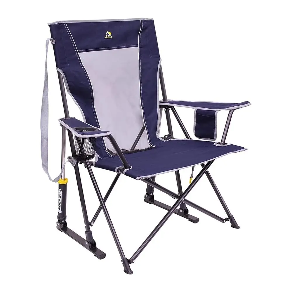 

Comfort Pro Rocker Collapsible Rochair & Outdoor Camping Chair, Indigo Blue