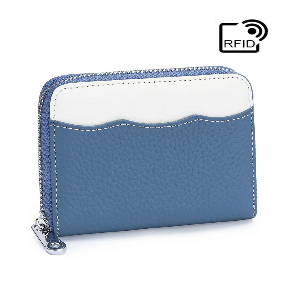 Japanese Women Wallet Real Leather Earbuds Storage Bag Credit Card Holder Case for Journey Bank Card Organizer Zipper Coin Purse