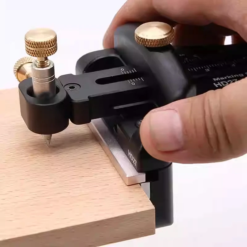 HD-27 woodworking scriber, aluminum alloy, high-precision single-rod scriber, multifunctional measuring tool