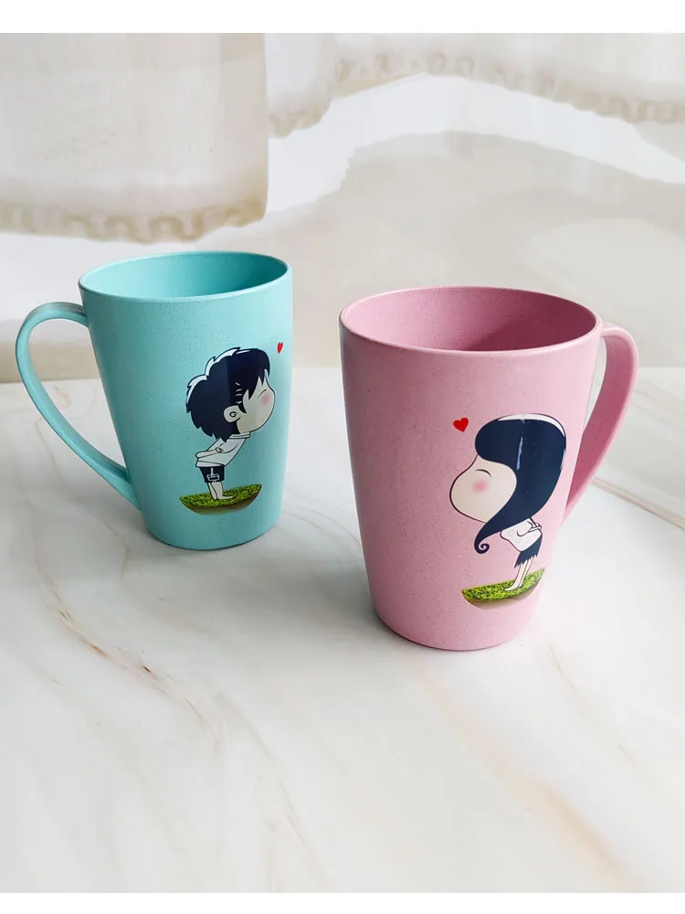 

Simple Design Plastic Toothbru Cup Wheat Fiber Batoom Accories Dental Care Cup Fly Use Cleaning Tools Sink Cup