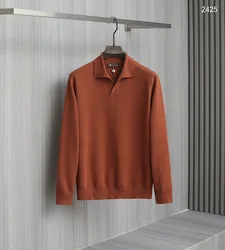 BILLIONAIRE SIJITONGDAMen's autumn and winter high-end business casual pure wool V-neck sweater, the upper body shows the fi