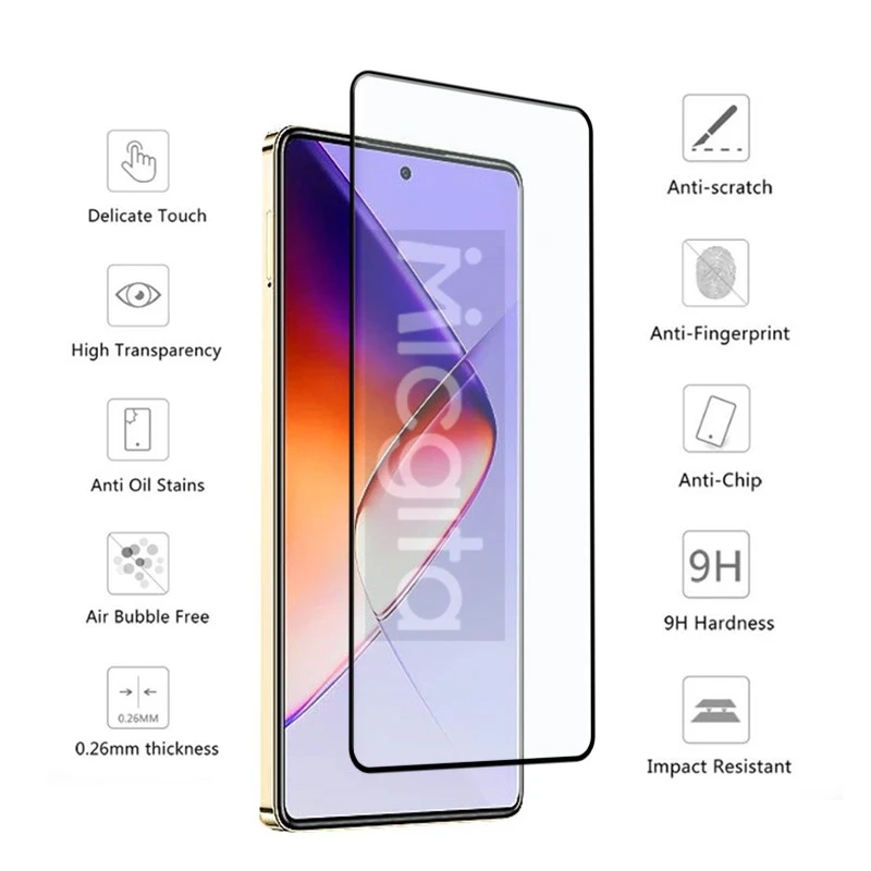 Full Glue Tempered Glass For Infinix Note 40 Flat Screen Glass 6.78\
