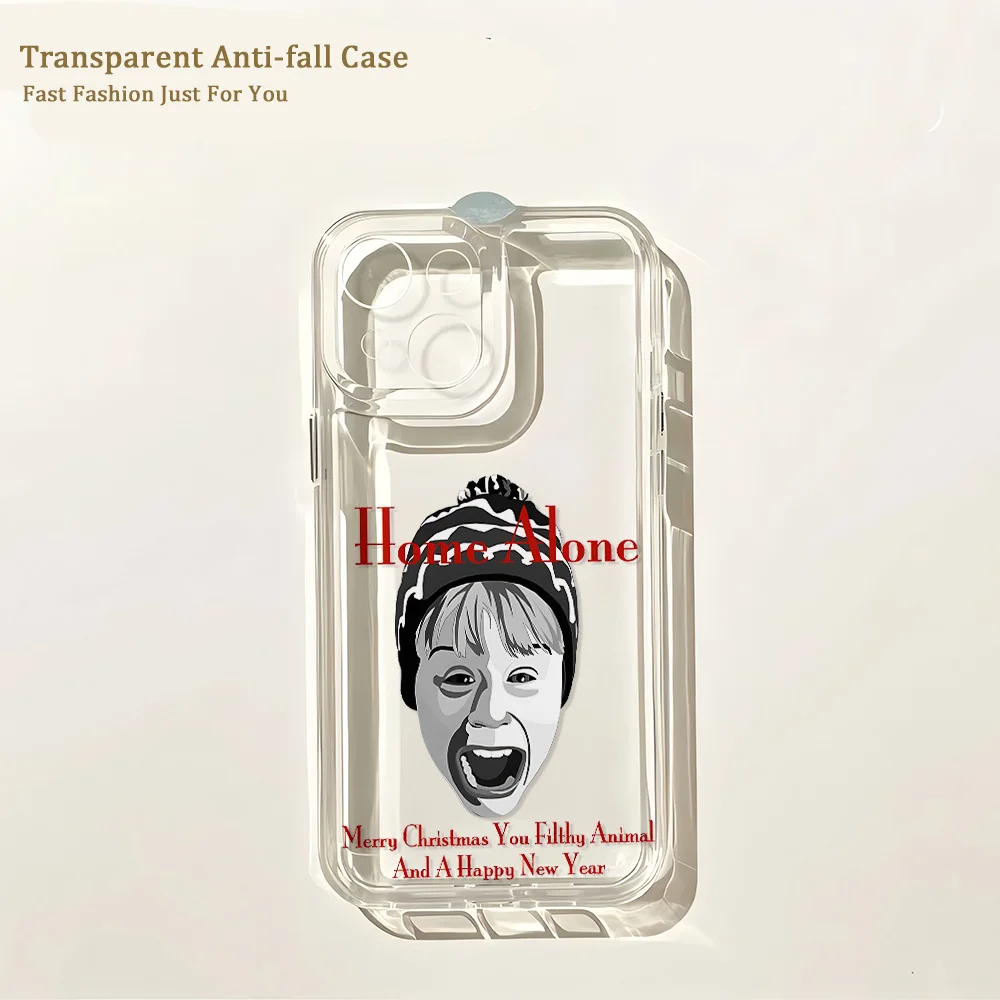 HOT Christmas Homes Alones Phone Case For iPhone 17e 17 16 16e 15 14 13 12 11 Mini Pro Max X XR Air Plus Transparent Back Cover view 5