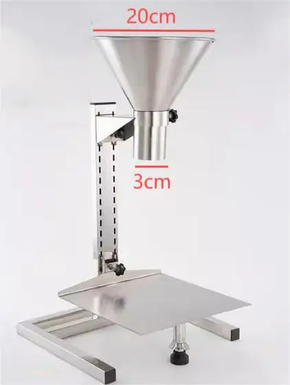 Food Standard Filling Feeding Funnel Hopper With Support Stand Stainless Steel Manual Filling Packing Device Diameter 3 To18cm