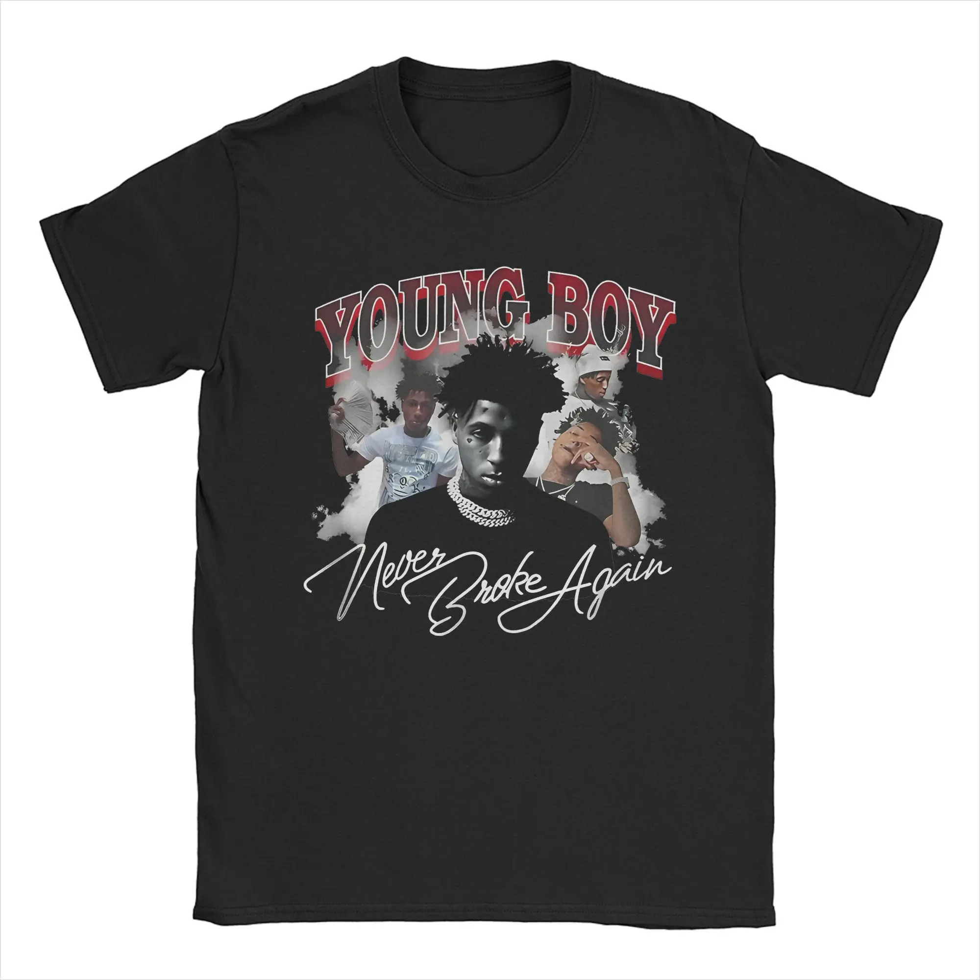 Mens Womens YoungBoy Never Broke Again Shirt Cotton Graphic Printing T-Shirt Music Clothing Outfits