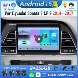 Car Radio Android 16 For Hyundai Sonata 7 LF 9 2014 2015 2016 2017 GPS Carplay Multimedia Player GPS DSP Stereo Head Unit WIFI