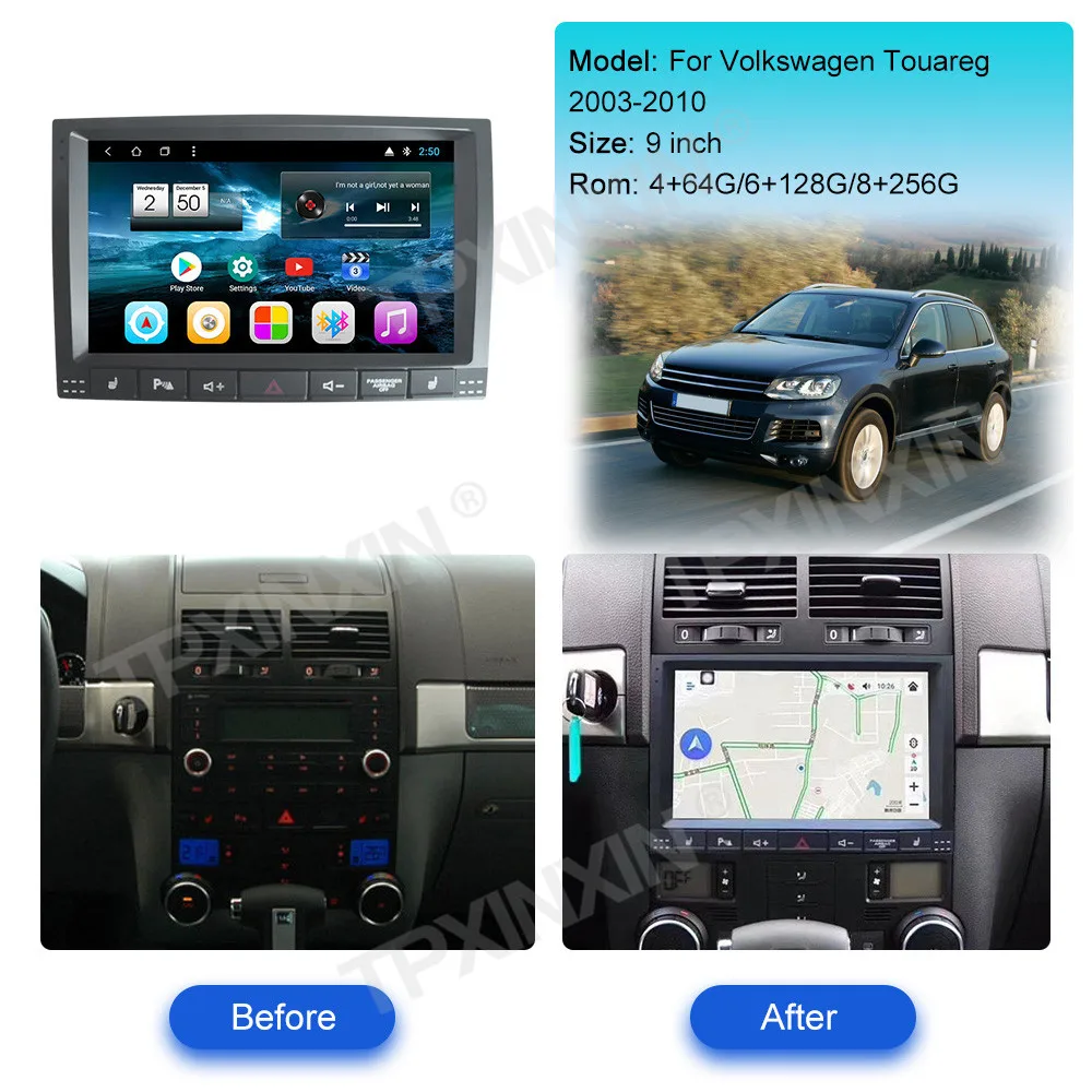 For Volkswagen Touareg 1995 -2005 Android Car Radio Multimedia Video Player Wireless Carplay Autoradio Stereo GPS Navi Head Unit