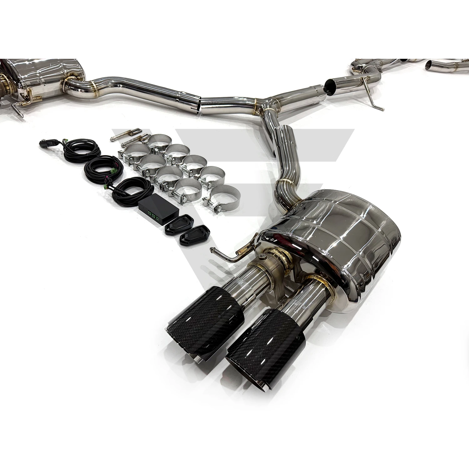 

ECCF Stainless steel Valvetronic Catback Exhaust With Front pipe for Audi S4 B9 Performance Upgrade Easy Installation