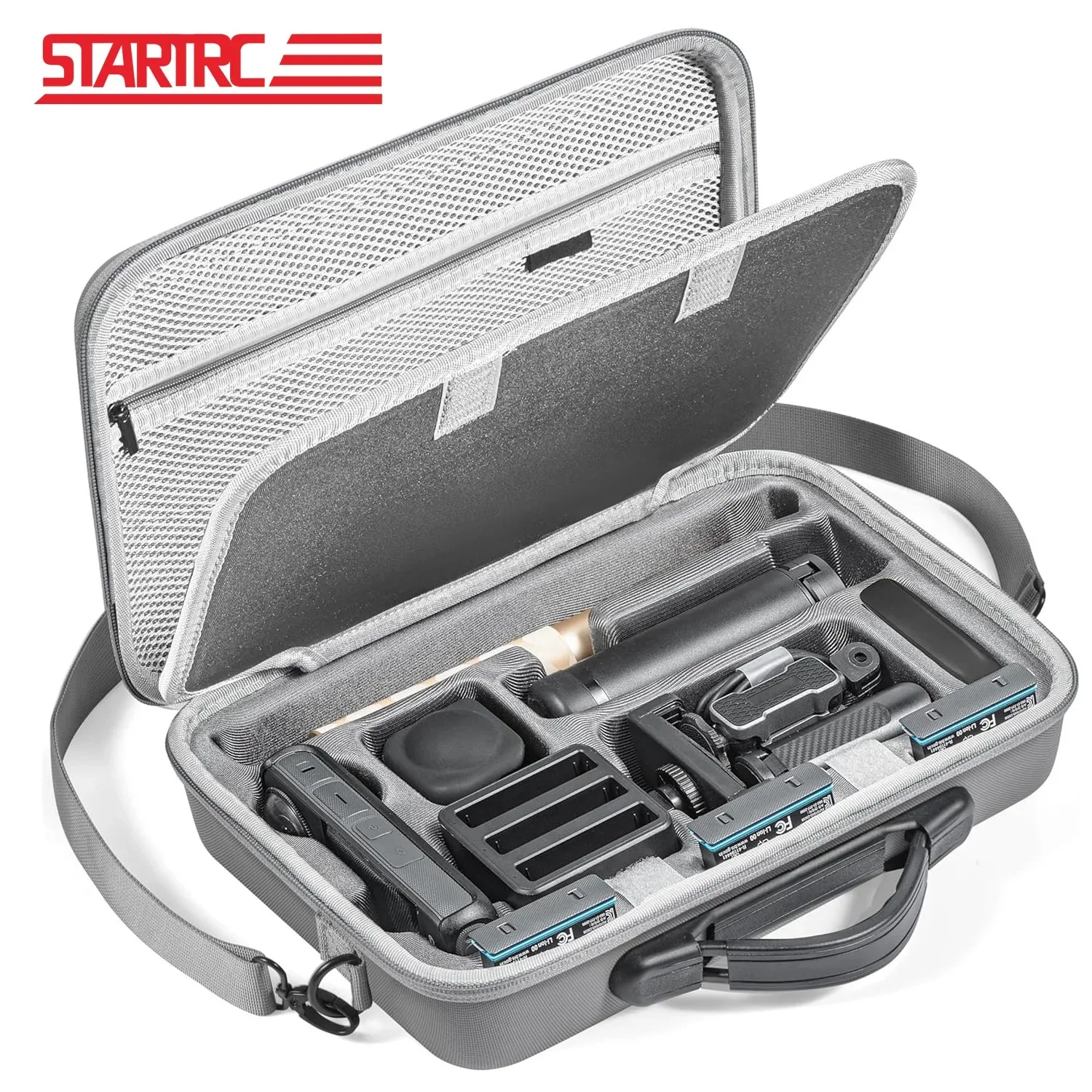 

STARTRC Waterproof Camera Bag for Insta360 X4 X3 Anti-Theft PU Leather Storage Case Accessory Compartment Portable Travel Bag