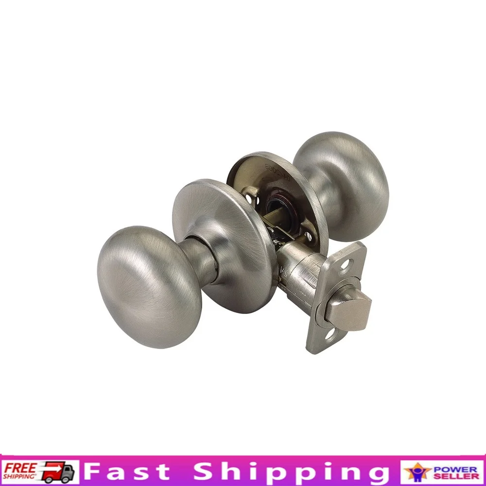 

Универсальная внутренняя дверная ручка для прохода, атласный никель, 6-позиционная защелка, простая установка, безопасность ANSI Grade-3, подходит для стандартных дверей