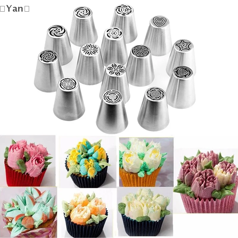 Russische Gebäcktüllen, Zuckerguss, Spritze, Creme, Düsenspitzen, Fondant, Sugarcraft, Dekorationsspitzen, Set, Kuchen, Cupcake, Dekorateur, Gadget
