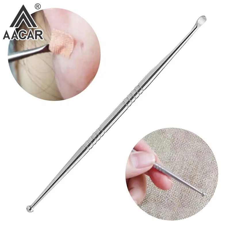 2 In 1 Ear Wax Pickers Steel Acupuncture Point Probe Auricular Cleaner Beauty Ear Reflex Massage Needle Detection Health Care