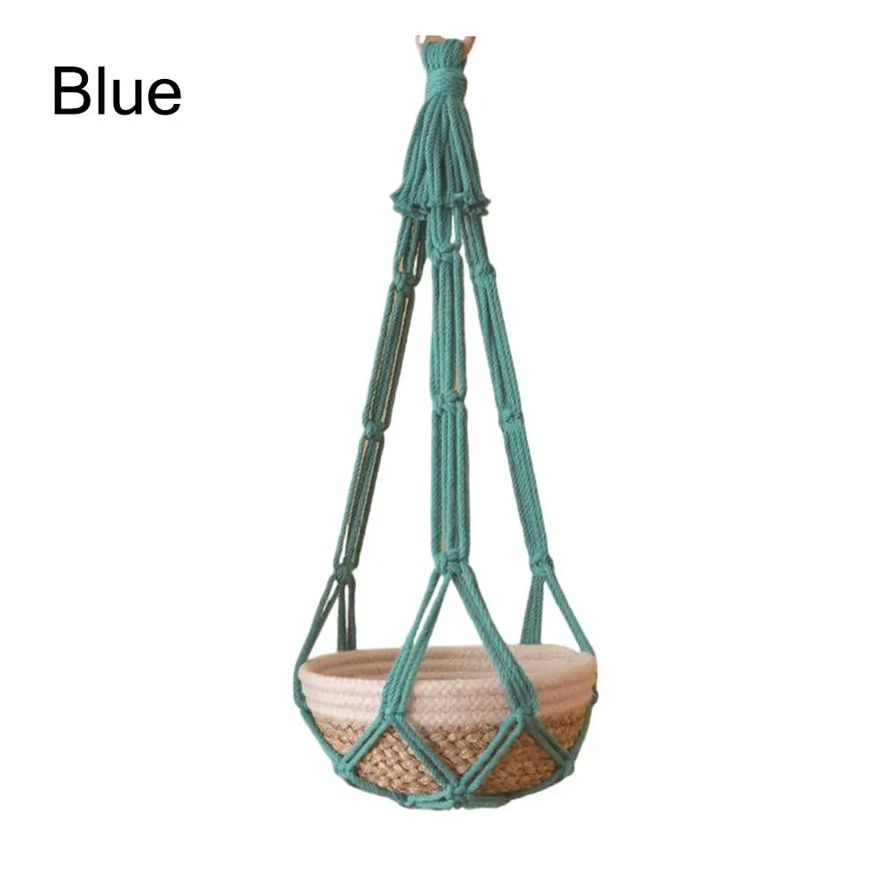 

for Indoor Living Room Balcony Macrame Plant Hangers Handmade Beige Color Cotton Rope Hanging Planter Cotton Rope