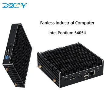팬리스 산업용 컴퓨터 블루투스 인텔 펜티엄 5405U, DDR4 M.2 NGFF SSD, 4K UHD 와이파이, 윈도우 11 리눅스 베어본 미니 PC