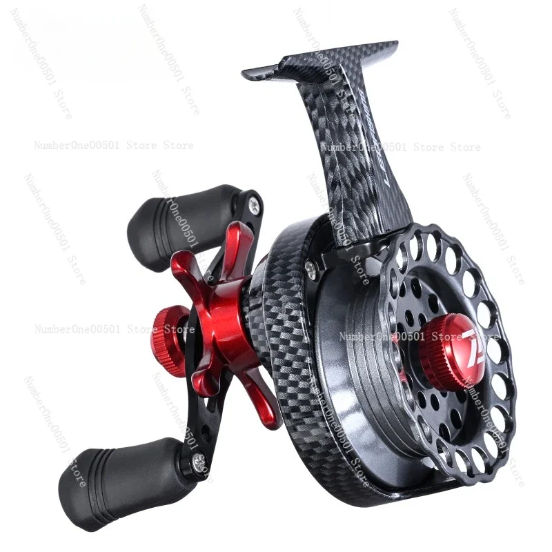 28220 [FTC tall raft wheel] Carbon texture front wheel ice fishing fishing fishing wheel fish wheel