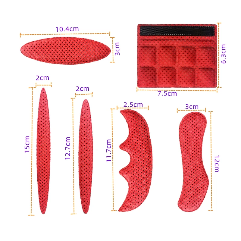 10 Teile/satz Fahrrad Helm Pads Helm Polsterung Kits Versiegelt Schwamm Ersatz Motorrad Fahrrad Radfahren Universal Schaum Pads Set – Detail 6