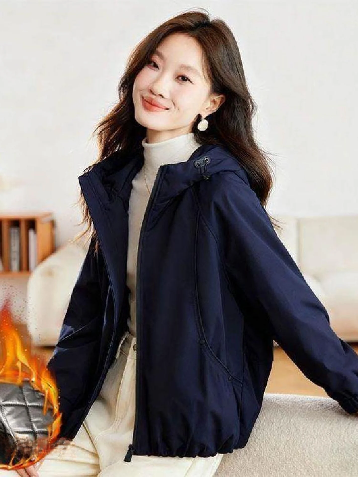 veste-courte-en-coton-pour-femme-a-capuche-epaisse-nouvelle-collection-hiver-petite-taille-bleu-fonce-coupe-amincissante-avec-cache-oreilles-manteau-decontracte