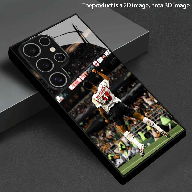 Football Star Pattern 2D Phone Case for Samsung S26 S25 S24 S23 S22 S21 S20 A56 A36 A16 - Glass Protective Cover