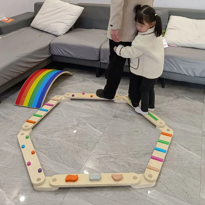 Balance Beam, Tactile Board, Toys, Household Children's Sensory Integration Training Equipment, Walk Straight, Outdoor Thickened