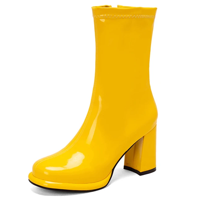 Rain booties fashion with heel