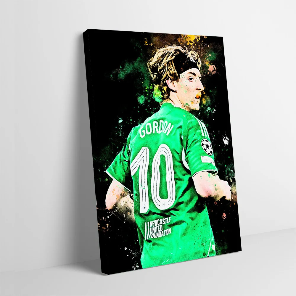 Soccer Player Gordon With Number 10 Printing Poster Custom Pictures Wall Art Canvas Painting Gift for Luxury Decoration Room