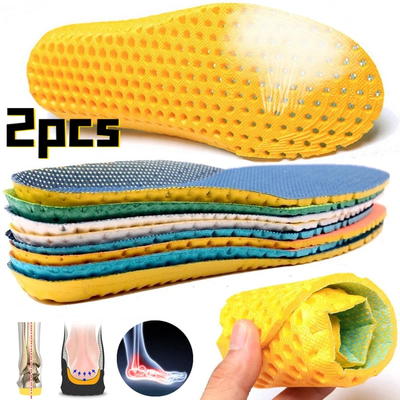 

Memory Foam Insoles For Shoes Sole Mesh Deodorant Breathable Cushion Running Insoles For Feet Man Women Orthopedic Insoles