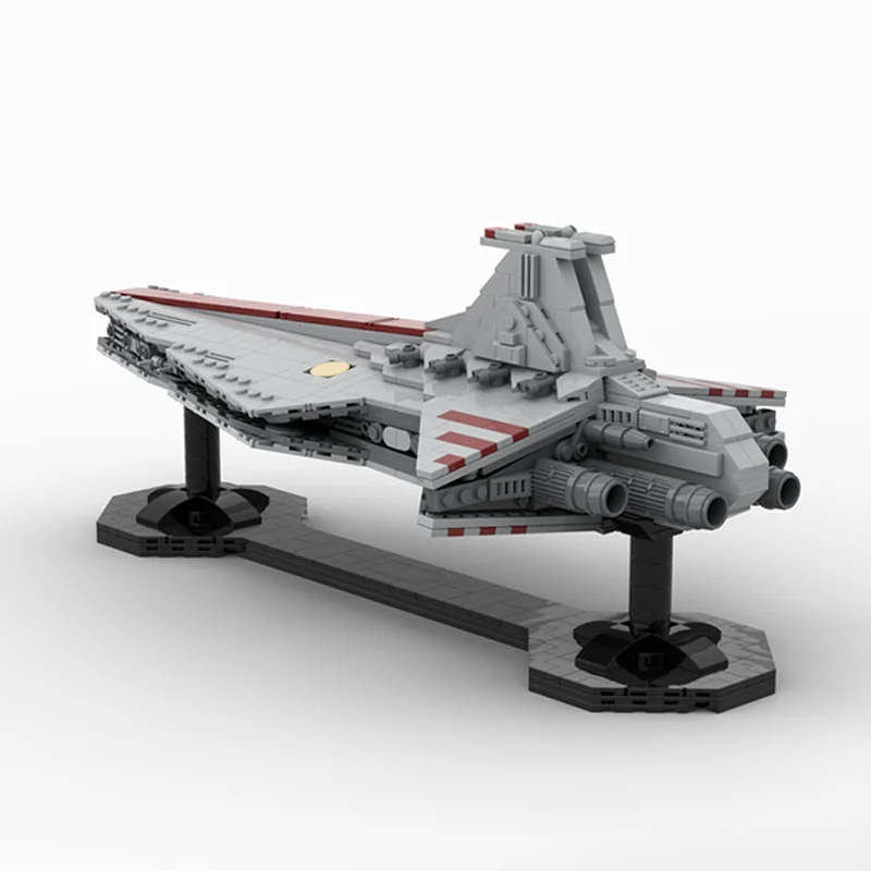 938pcs MOC Venator Class Republic Attack Cruiser Stand Star Battle Model Building Blocks Construction Toys Christmas Gifts Brick