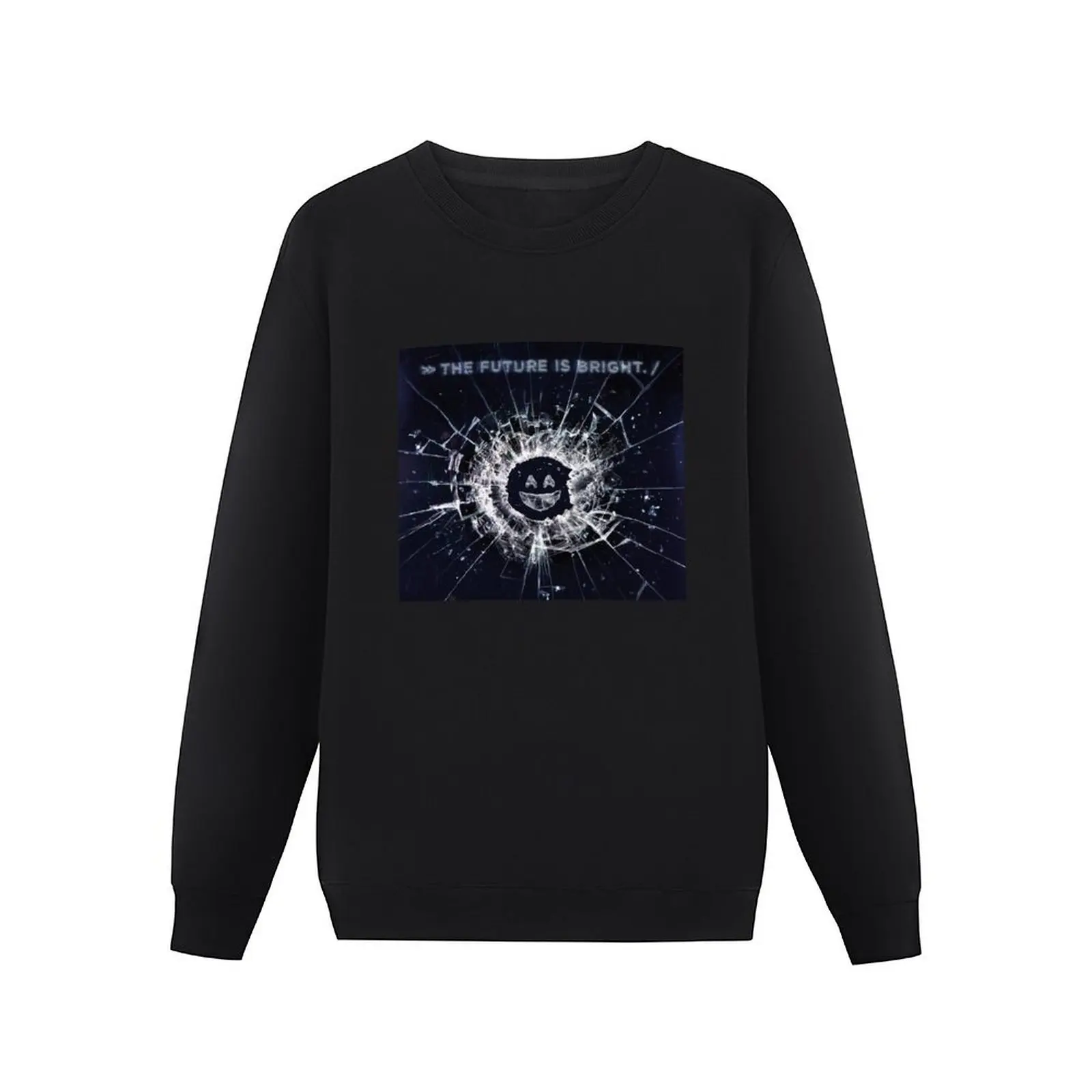 Black mirror, the future is brigh Pullover Hoodie korean clothes men's clothes aesthetic clothing aesthetic sweatshirts