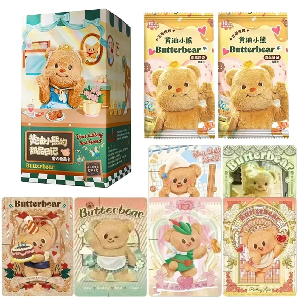 

Butter Bear Collection Card Exquisite Craftsmanship Rare Sticker Card Shining Cute Healing Cartoon IP Creative Toy Child's Gifts