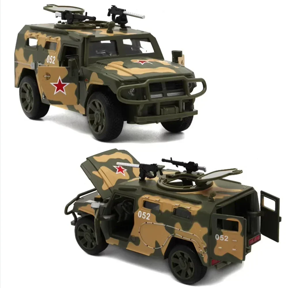1:32 Knight XV Navy Alloy Car Model Toy Light Music Pull Back Doors Opened Explosion-proof Vehicle Models Birthday Gifts for Kid