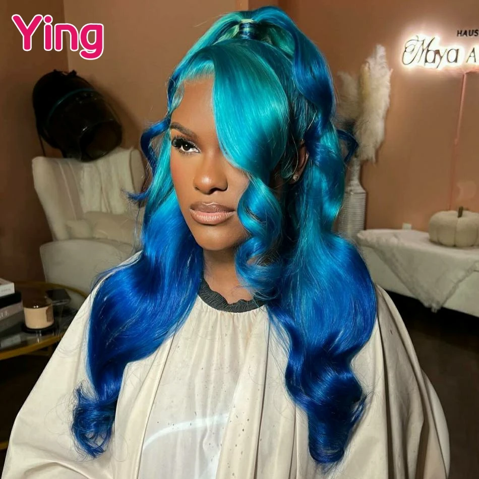 

613 Lace Frontal Wig 13X6 Lace Front Wig Omber Blue 13X4 Body Wave Lace Front Wigs Human Hair Colored Lace Wig 13X6 Human Hair