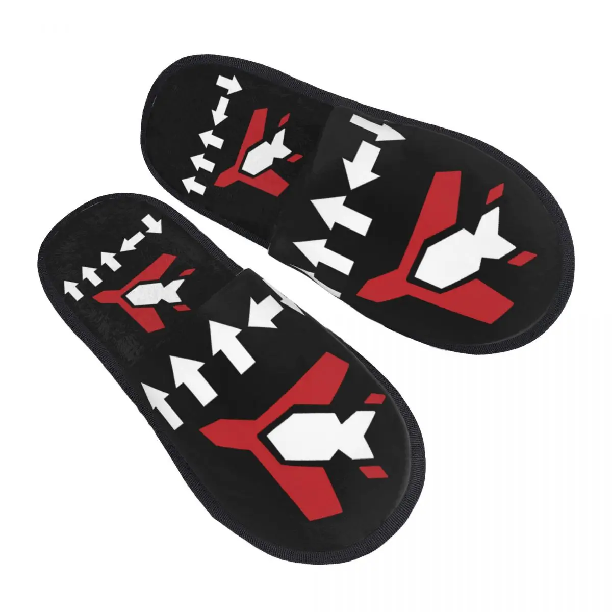 Custom H-Helldivers Aircraft Logo Guest Slippers for Bedroom Women House Slipper