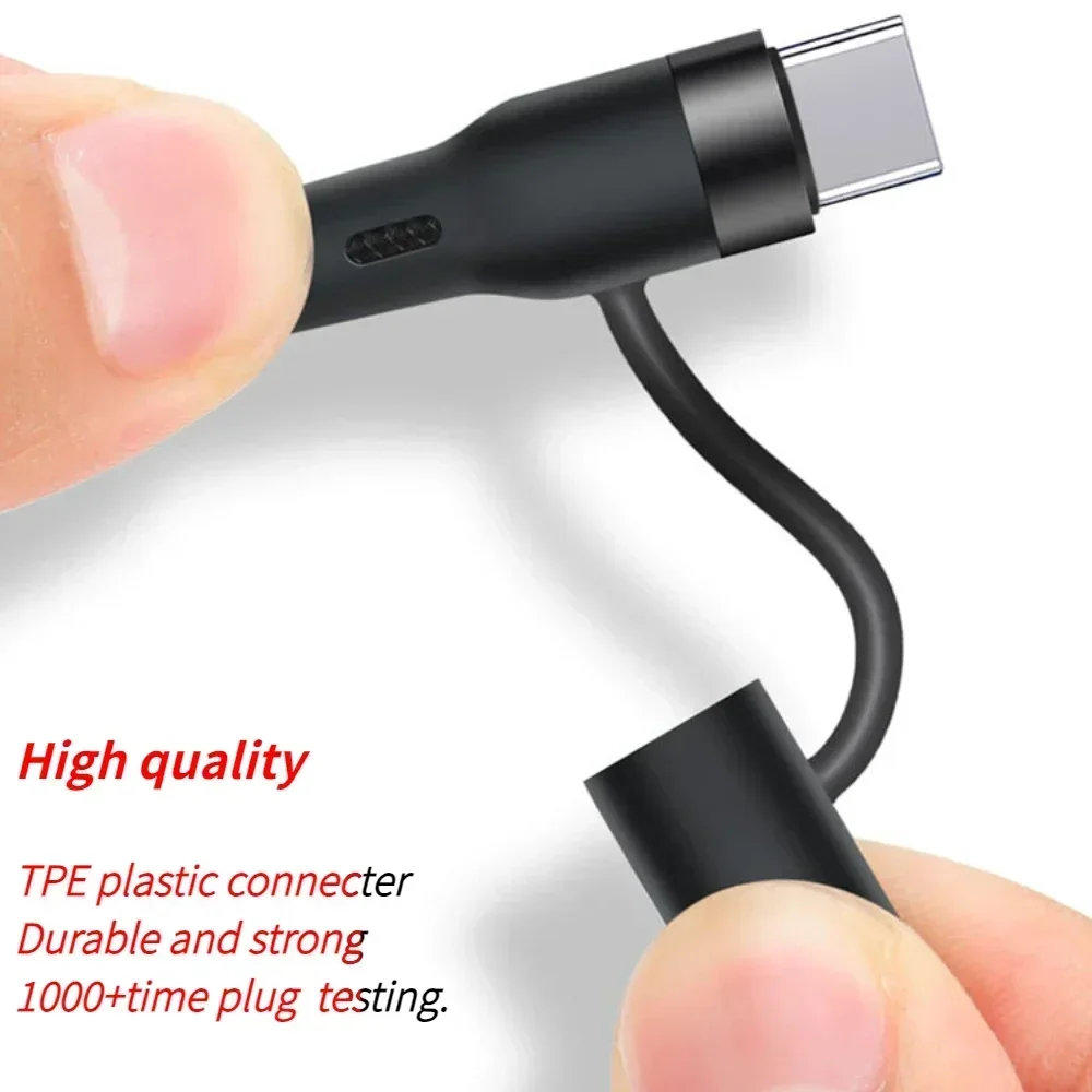 TKUKOS PD 60W 4 In 1 Quick Charging Data Cable Type C Lighting Micro USB Cable For iPhone iPad Huawei Xiaomi Samsung 1m wire