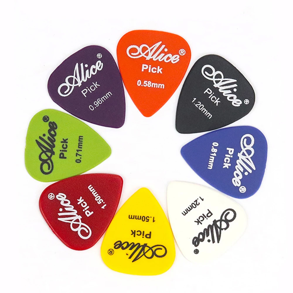 50 قطع الغيتار يختار سمك 0.58/0.71/0.81/0.96/1.2/1.5 مللي متر ABS قسط للجيتار الكهربائي الصوتي باس القيثارة Plectrums