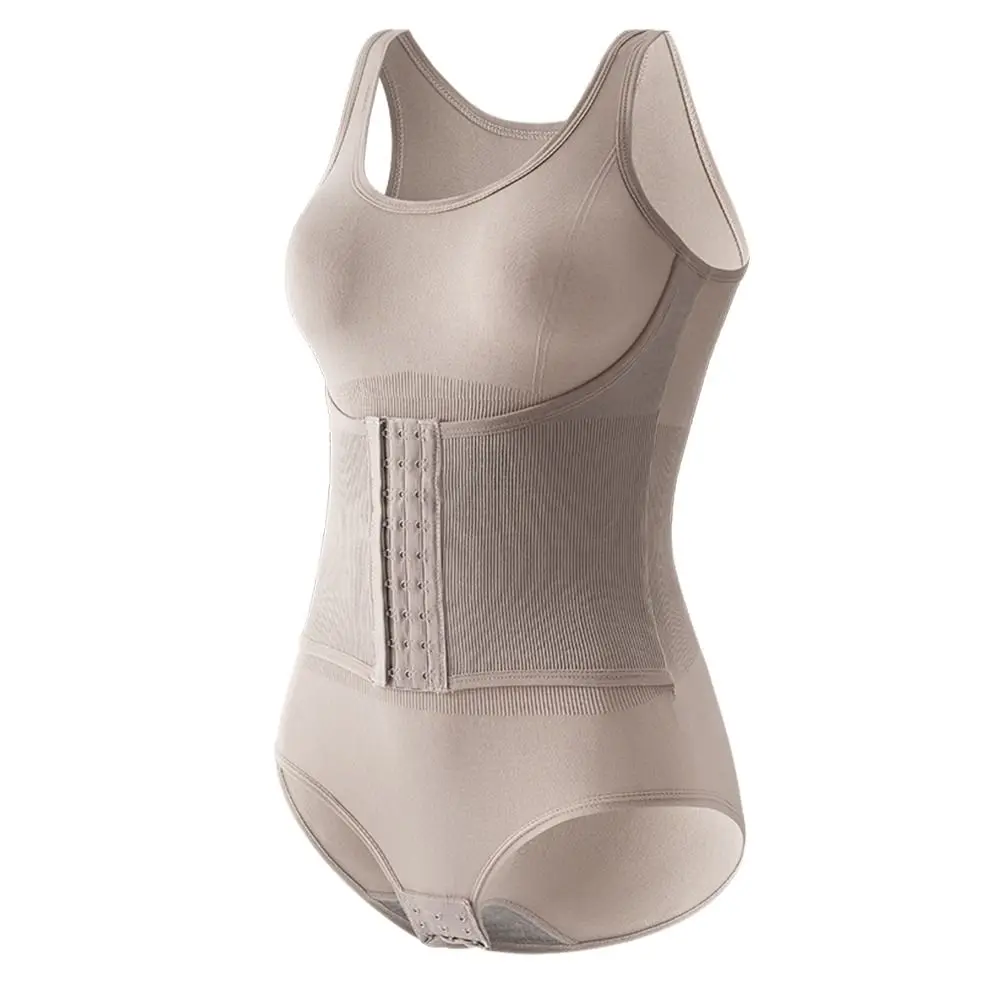 بدلة تنحيف نسائية مع حزام بسحاب، مشد للتحكم في البطن بالكامل، ملابس داخلية لتشكيل الجسم بمقاس كبير