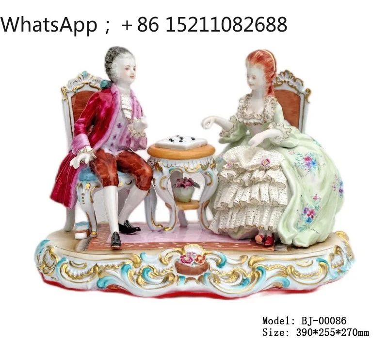SCY court style TV cabinet Western character decoration Home gift hand-painted foreigner ornament