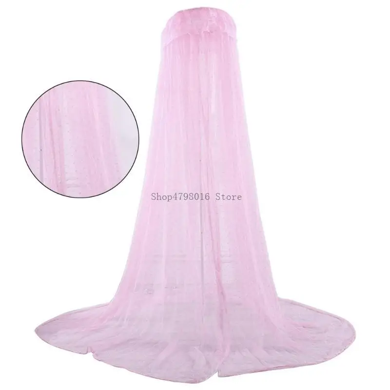 Baby Bed Jacquard Net Crib Canopy Tulle Curtain for Bedroom Play House