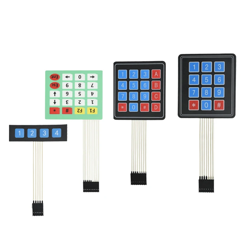 Large Buttons To The Keyboard Microcontroller 4 x 4 /1 x 4 /3 x 4/4 x 5/5 x 4 Matrix Keyboard Membrane Keyboard Extender