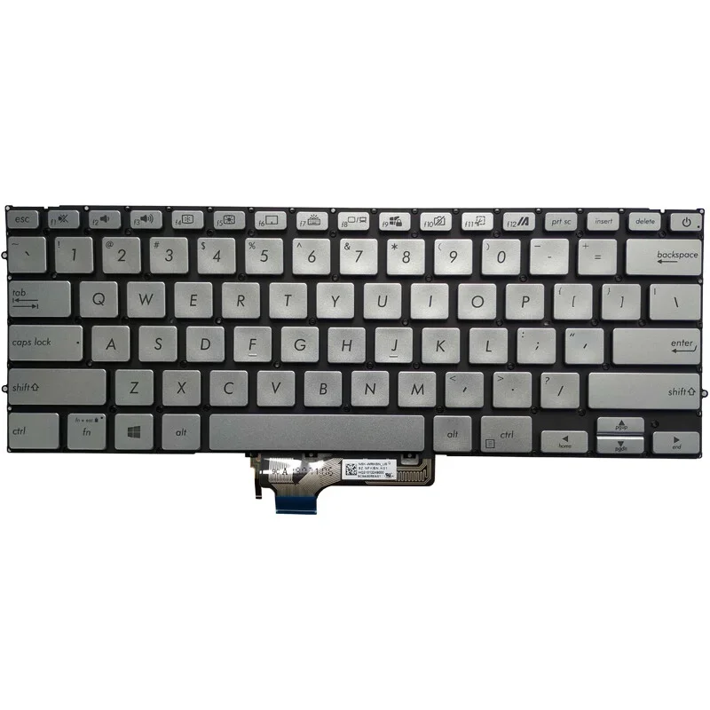 Keyboard Backlit New For ASUS UX431F UX431FA UX431FN UX431FL UX431DA SILVER US