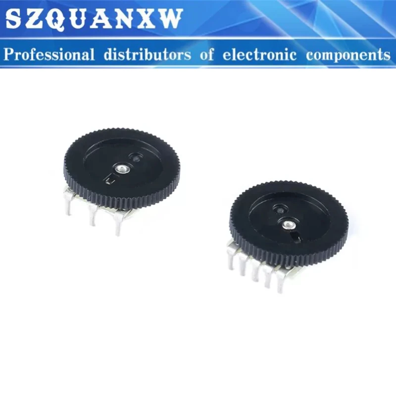 10pcs Single Double Dial Taper Volume Wheel Duplex Potentiometer 3Pin 5Pin 16*2MM B102 B202 B502 B103 B203 B503 B104 B504 10K