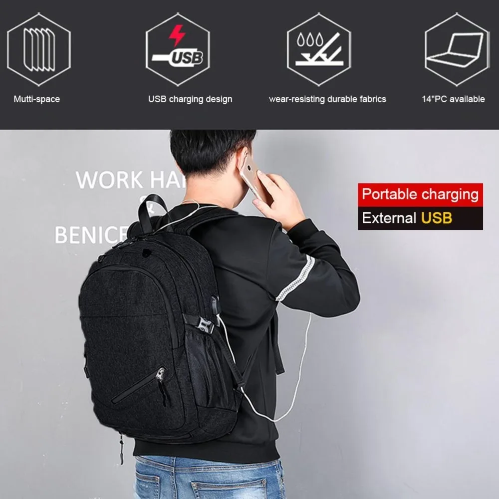 Durable Oxford Fabric Basketball Bag USB Charge Adjust Strap Laptop Bag Water Resist Sports Backpack Outdoor Travel