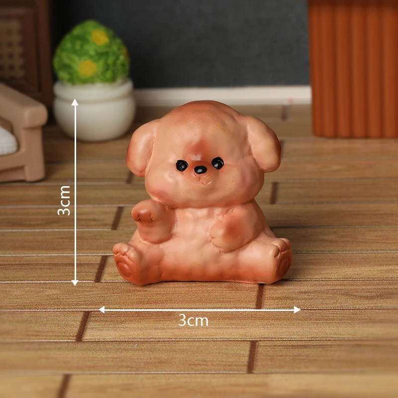 귀여운 강아지 인형 미니어처 만화 동물 마이크로 풍경 장식품, 가정용 방 책상 액세서리