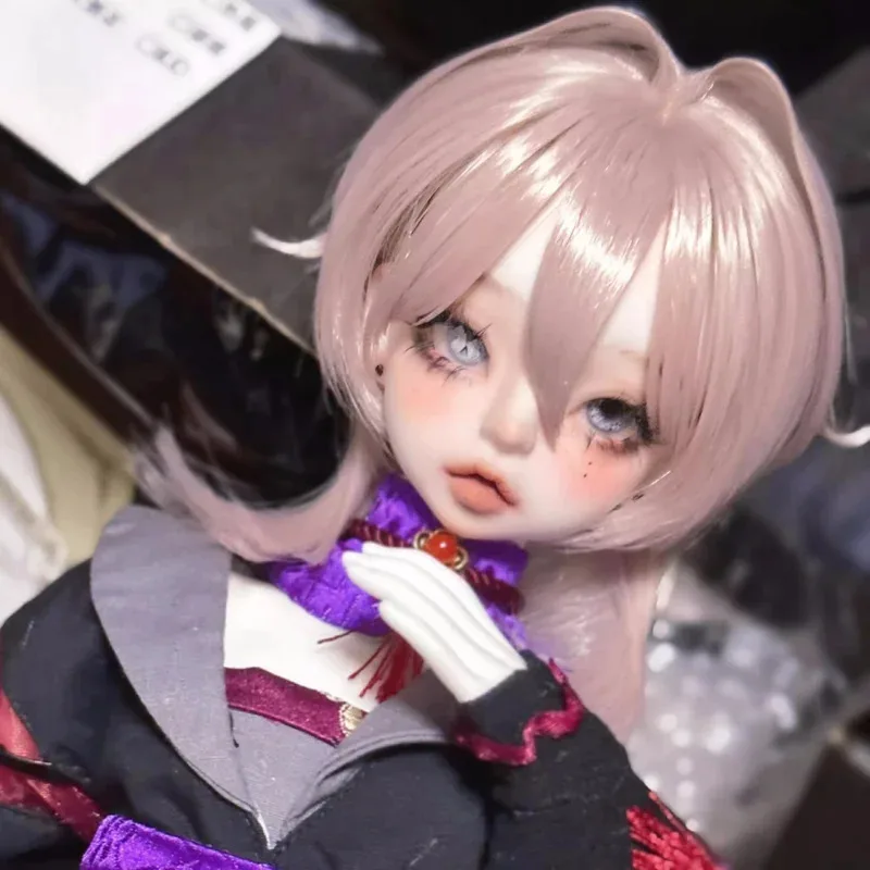 

bjd Doll wig fits into 1/4 1/3 size high temperature silk styling hair hand altered hair short doll accessories