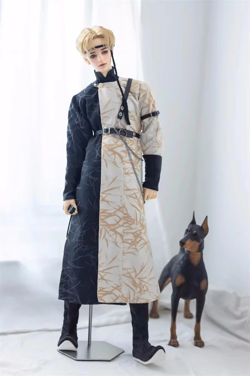 

Кукла BJD для мальчиков, одежда для малышей 68, комплект одежды для дяди, красивый крутой древний новый китайский стиль, комплекты халатов с пряжкой и циферблатом, аксессуары