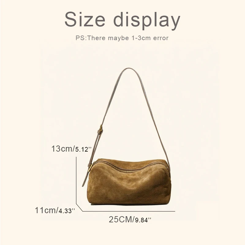 Customize Initials Leather Pillow Bags For Women Luxury Designer Handbags And Purses 2026 New In Suede Cowhide Underarm Shoulder