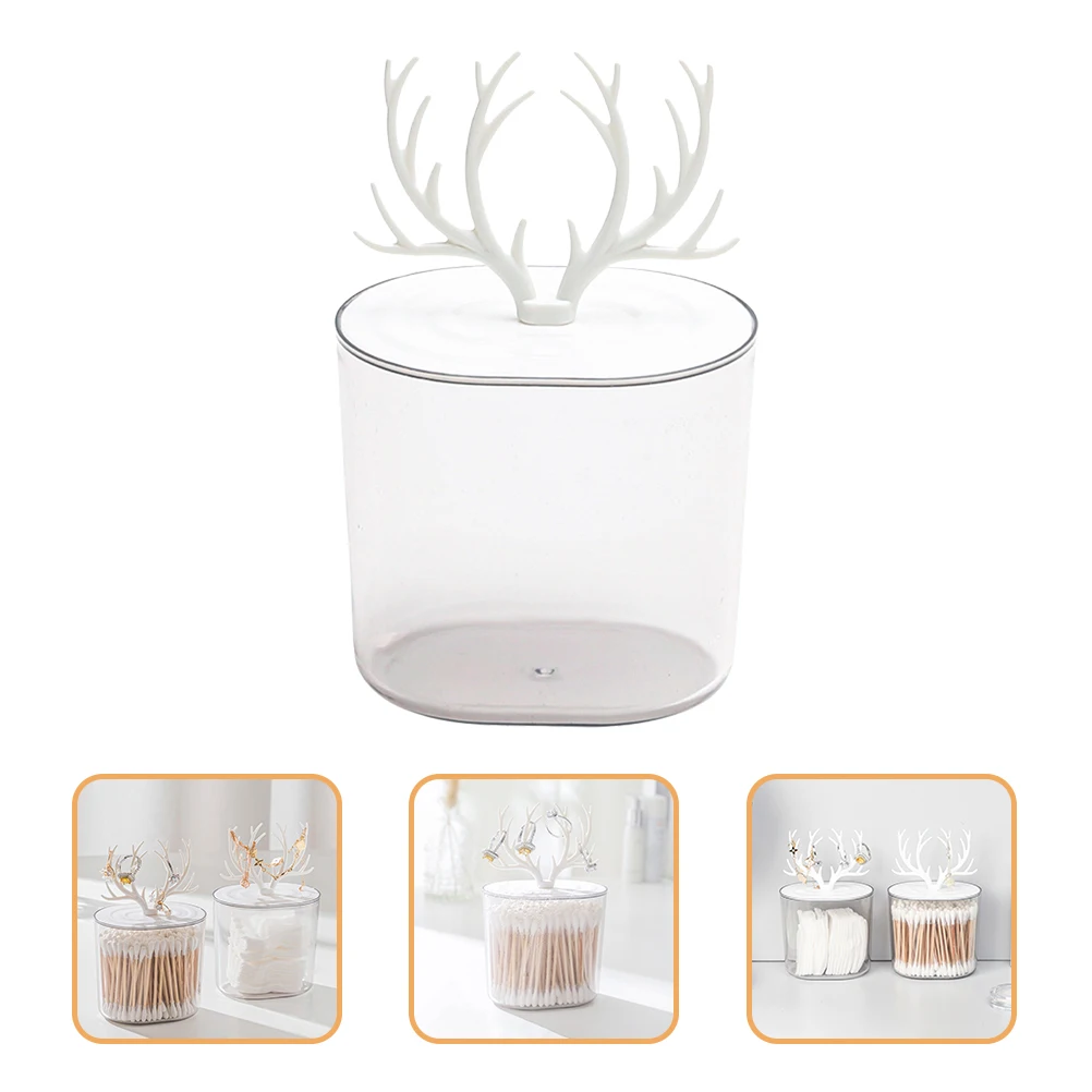 

Apothecary Jars With Lids Makeup Organizer Transparent Jewelry Holder Bathroom Accessories Cotton Ball Swab Storage Box